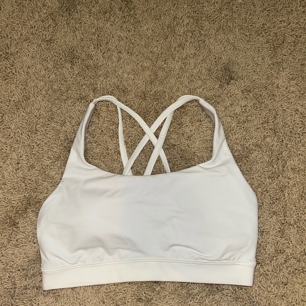 Lululemon White Strappy Energy Sports Bra size 40